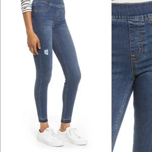 SPANX Distressed Ankle Skinny Jeans